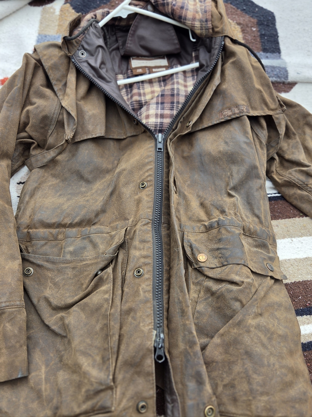 Driza-Bone Brown Waxed Canvas Hooded Field Jacket